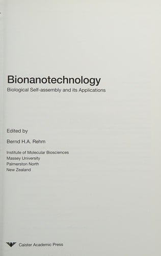 Bionanotechnology: biological self-assembly and its applications