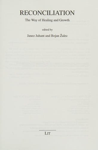 Reconciliation: the way of healing and growth