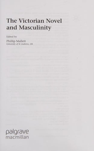 The Victorian novel and masculinity