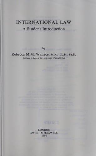International law: a student introduction