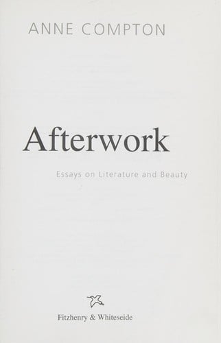 Afterwork: Essays on Literature and Beauty