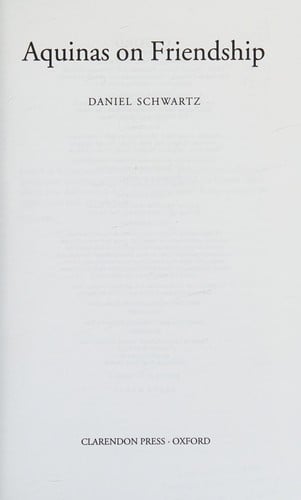 AQUINAS ON FRIENDSHIP.