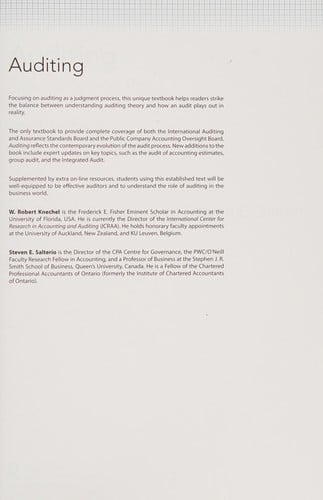 Auditing: Risk and Assurance