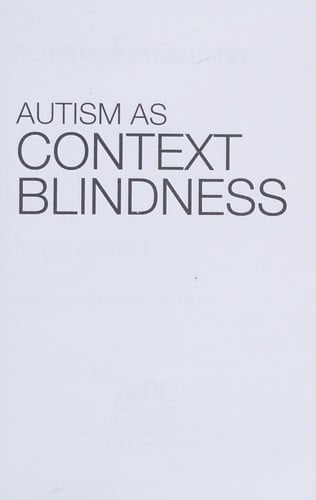 Autism As Context Blindness