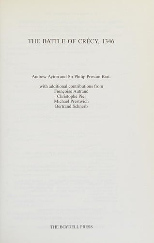 The Battle of Crécy, 1346