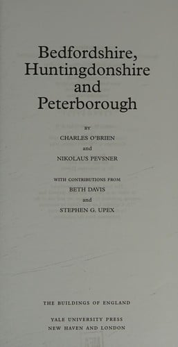 Bedfordshire, Huntingdonshire, and Peterborough