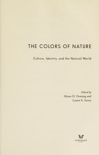 The colors of nature: culture, identity, and the natural world