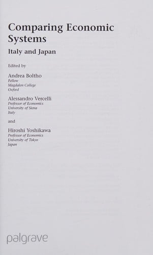 Comparing economic systems: Italy and Japan
