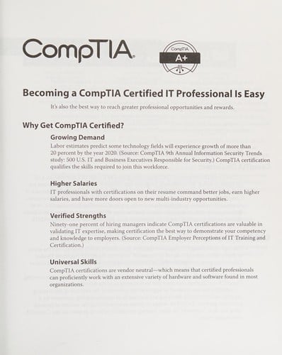 CompTIA A+ Certification Study Guide, (Exams 220-901 and 220-902)