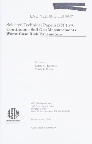 Continuous soil gas measurements: worst case risk parameters