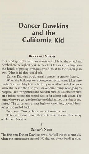 Dancer Dawkins and the California Kid