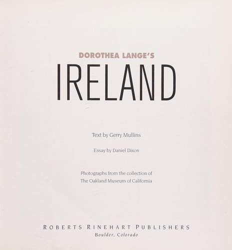 Dorothea Lange's Ireland