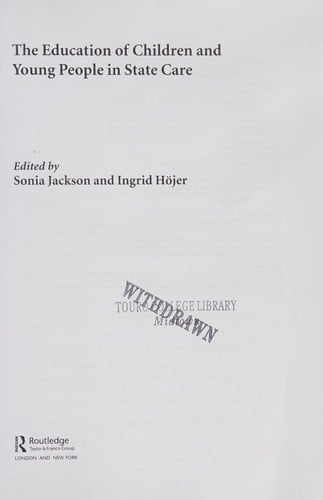 Education of Children and Young People in State Care