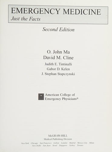 Emergency medicine: just the facts