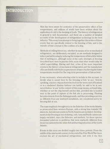 Freezing fish at sea: a history