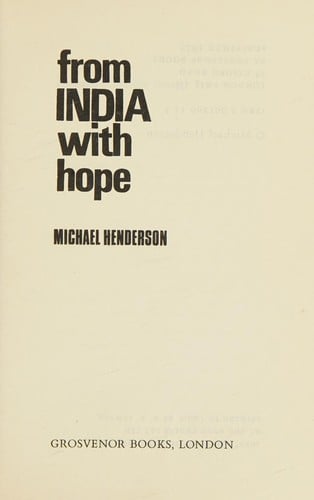 From India with Hope