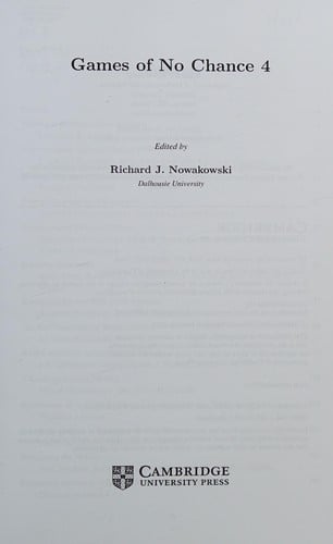 Games of No Chance 4