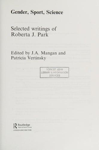 Gender, Sport, Science: Selected Writings of Roberta J. Park