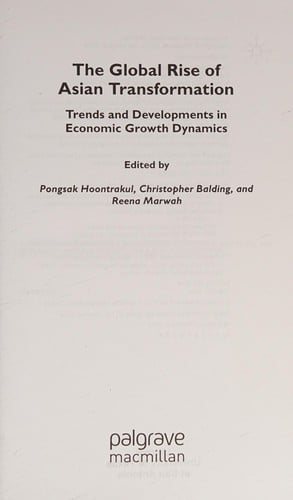The global rise of Asian transformation: trends and developments in economic growth dynamics