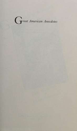 Great American anecdotes