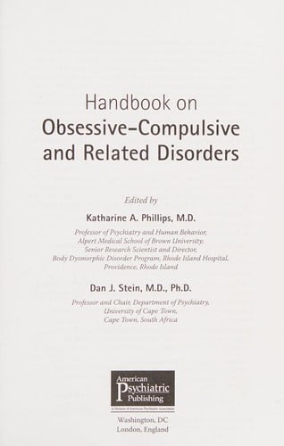 Handbook on Obsessive-Compulsive and Related Disorders