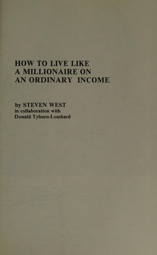 How to live like a millionaire on an ordinary income