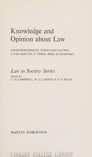 Knowledge and opinion about law