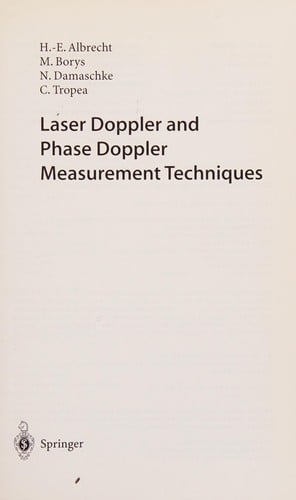 Laser doppler and phase doppler measurement techniques