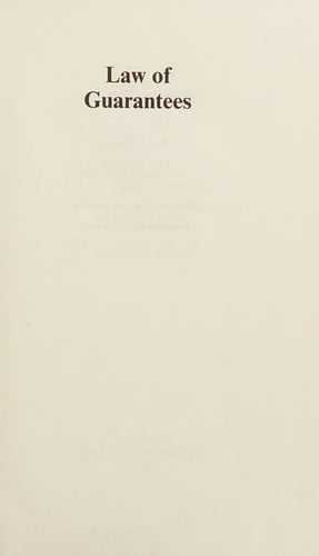Law of Guarantees
