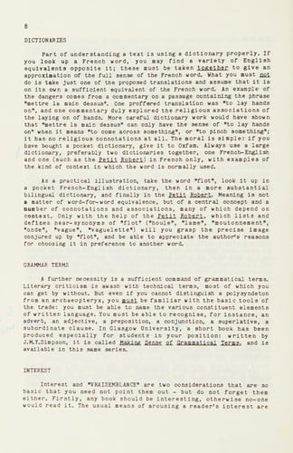 Making sense of French Literary commentary