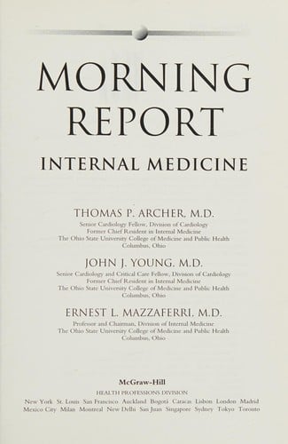 Morning report, internal medicine