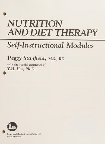 Nutrition and diet therapy: self-instructional modules