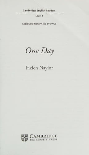 One Day (Cambridge English Readers)