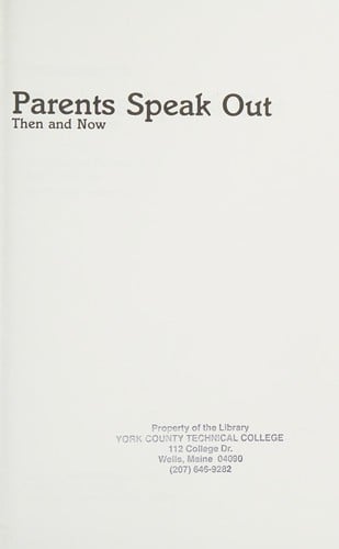 Parents speak out: then and now