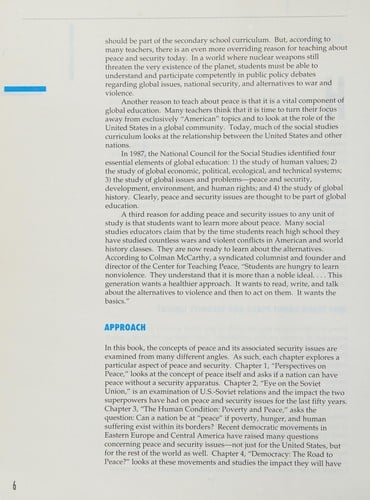 Perspectives on peace: a resource for teaching peace and security issues