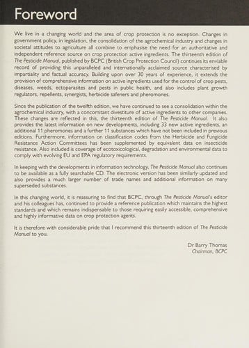 The pesticide manual: a world compendium.