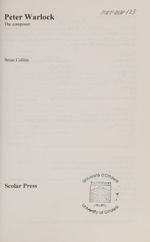 Peter Warlock: the composer