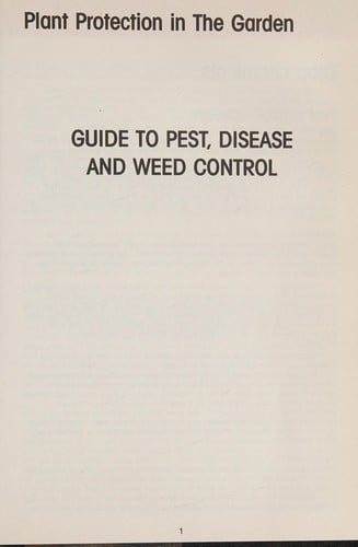 Plant Protection in the Garden