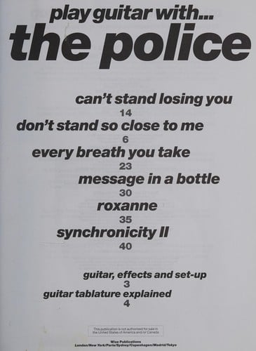 Play Guitar with the Police Tab