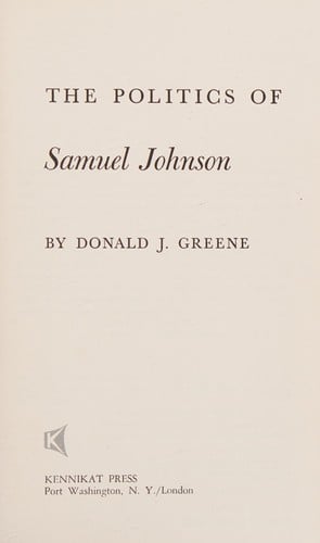 Politics of Samuel Johnson