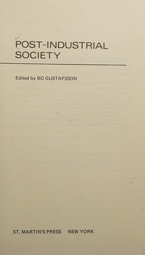 Post-industrial society