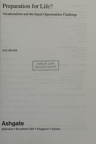 Preparation for life?: vocationalism and the equal opportunities challenge