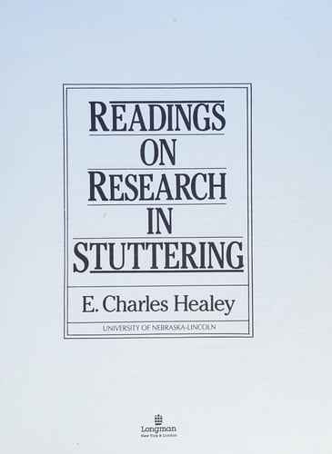 Readings on research in stuttering
