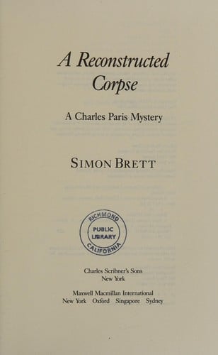 A reconstructed corpse: a Charles Paris mystery