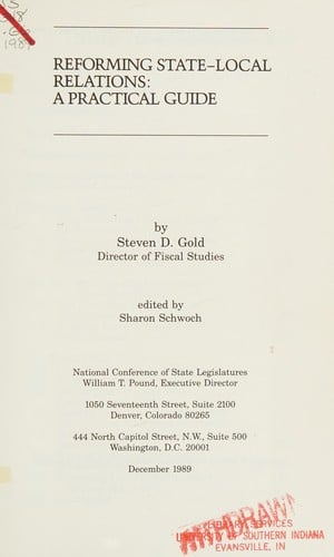 Reforming State Local Relations: A Practical Guide