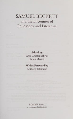 Samuel Beckett and the encounter of philosophy and literature