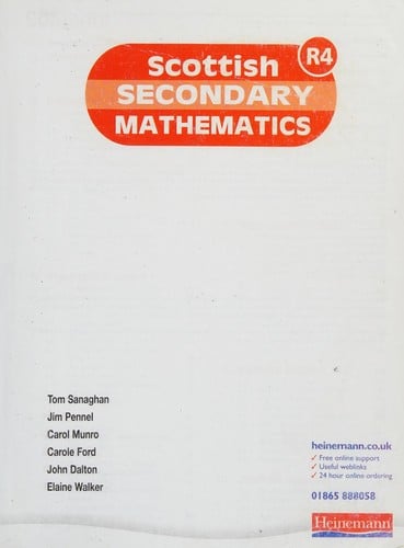 Scottish Secondary Mathematics Red 4 Student Book