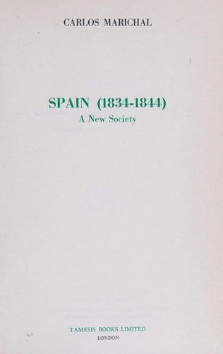 Spain, 1834-1844: a new society