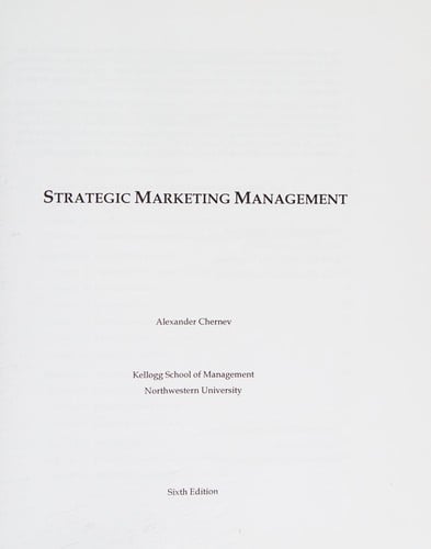 Strategic Marketing Management