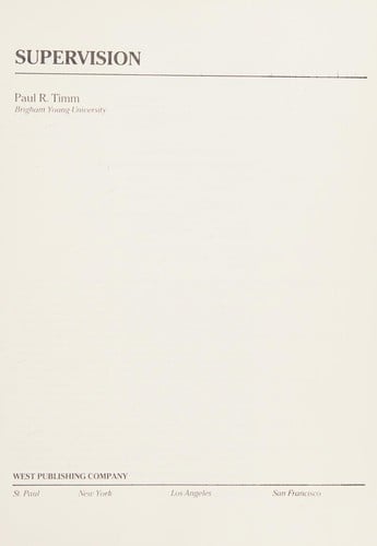 Timm Supervision